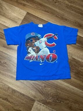 Vintage Nike Chicago Cubs T Shirt Kosuke Fukudome Y2K Size7 Boys